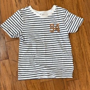 Boys navy striped shirt